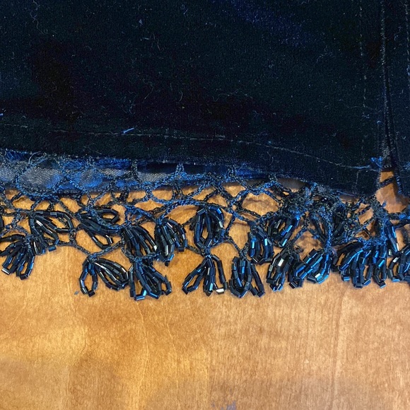 After Dark Velour Evening Jacket w shoulder pads - Picture 4 of 5